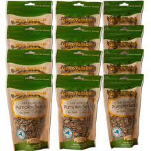 Load image into Gallery viewer, Garlic Parmesan No-Shell Pumpkin Seeds 12 Pak 6 oz bags
